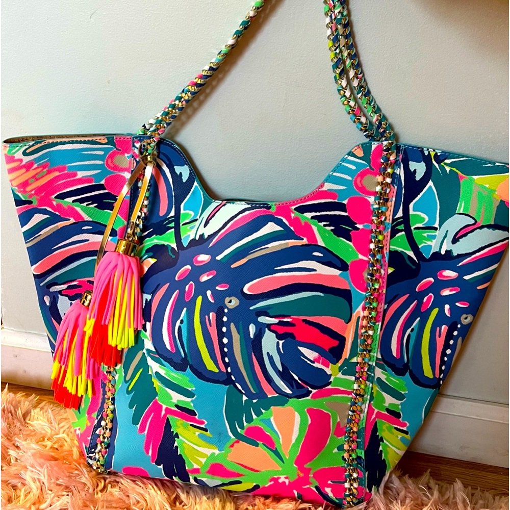 Lilly Pulitzer Reversible Beach Tote Bag